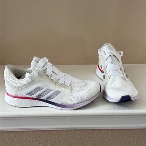 Adidas White and Purple Running Shoes